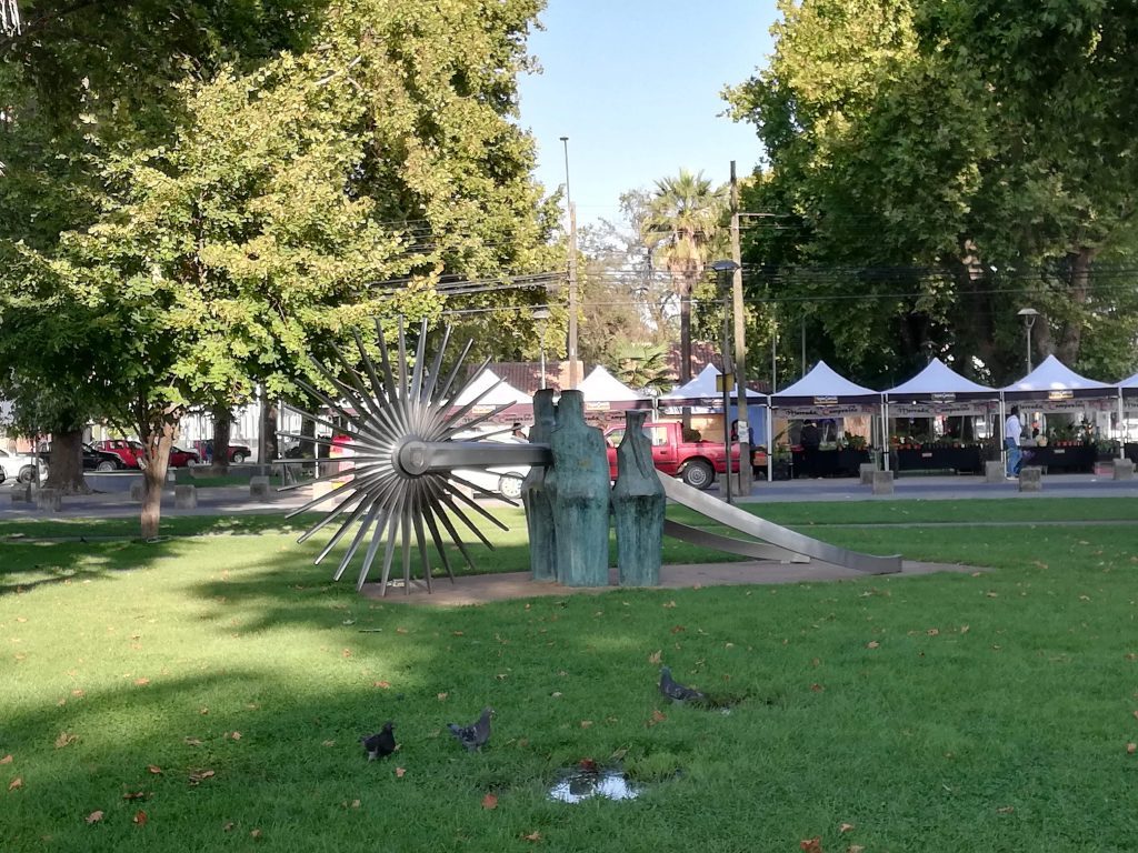 Spur statue on the Alameda de Linares